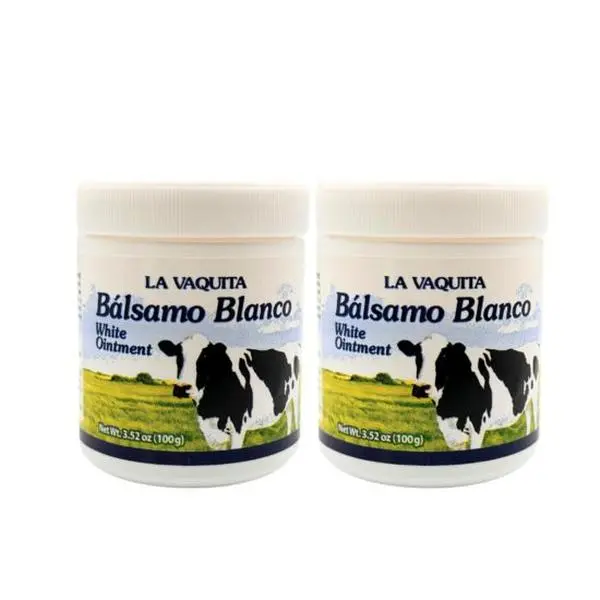 VAQUITA BALSAMO BLANCO White Balm 2-Pack (2x100g) Fast-Acting Non-Greasy Ointment for Adults - Eucalyptus, Menthol, Camphor Natural Skincare for Muscle Pain Relief, Stiff Joints, Skin Repair, Moisturizing