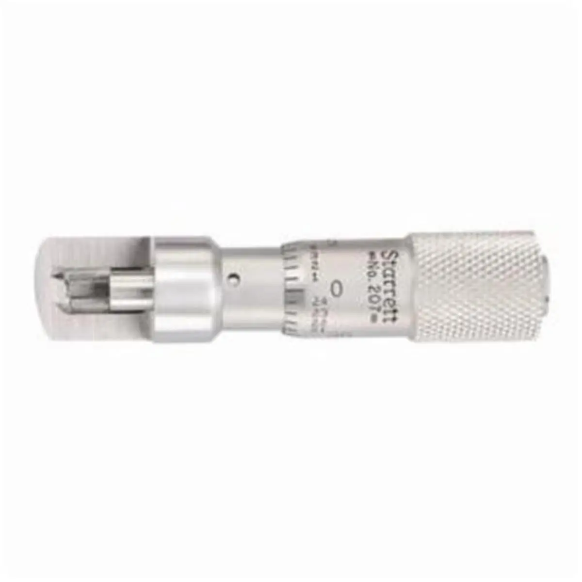212 MAIN Industrial Hardware Metal Tool - Starrett 207Z Stainless Steel Mechanical Can Seam Micrometer with 0-0.375 in. Range, Flat Spindle, Plain Thimble, Satin Chrome Calipers for Precise Readings