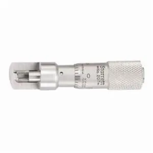 212 MAIN Industrial Hardware Metal Tool - Starrett 207Z Stainless Steel Mechanical Can Seam Micrometer with 0-0.375 in. Range, Flat Spindle, Plain Thimble, Satin Chrome Calipers for Precise Readings