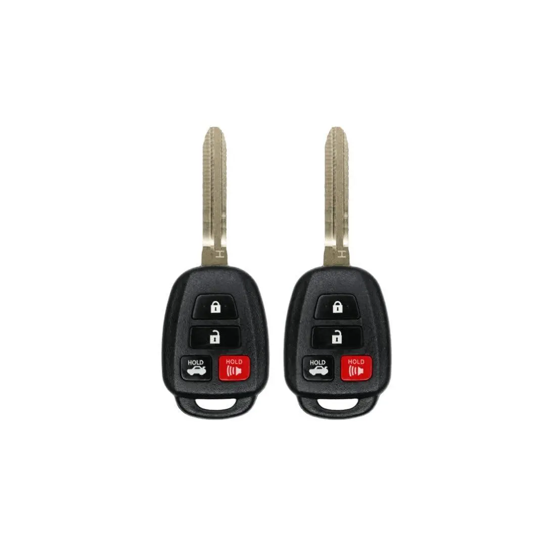 Replacement Keyless Remote Head Key Fob Compatible with Corolla 2014 FCC HYQ12BDM HYQ12BEL Part Number 89070-02880 8907002880 Pack of 2