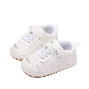 Baby Sneakers Contrast Color Sequins Shoelace Soft Sole Non-Slip Infant First Walking Shoes for Spring & Fall