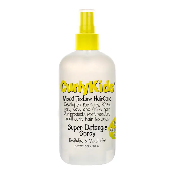 Curly Kids Super Detangling Spray - 12oz Unisex Curly Haircare Styling Product, Curly Hair