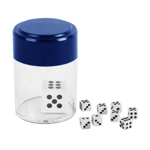 Magic Props Exploding Dice Set with Clear Container and Blue Lid for Fun Games