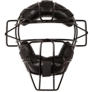 Pro Baseball Adult Mask - Umpires and Catchers - Extra Protection - Extended Guards - Adjustable Harness Baseball Mask - Adult Size,Black