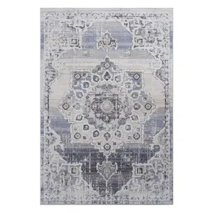 Payas Cream - Blue Rug Size 7'9'' x 10'