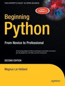 USED Book - Beginning Python: From Novice to Professional by Lie Hetland, Magnus (Paperback) - english