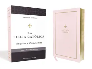 Biblia Católica, Regalos y Ceremonias, Piel reciclada, Rosado, Comfort Print