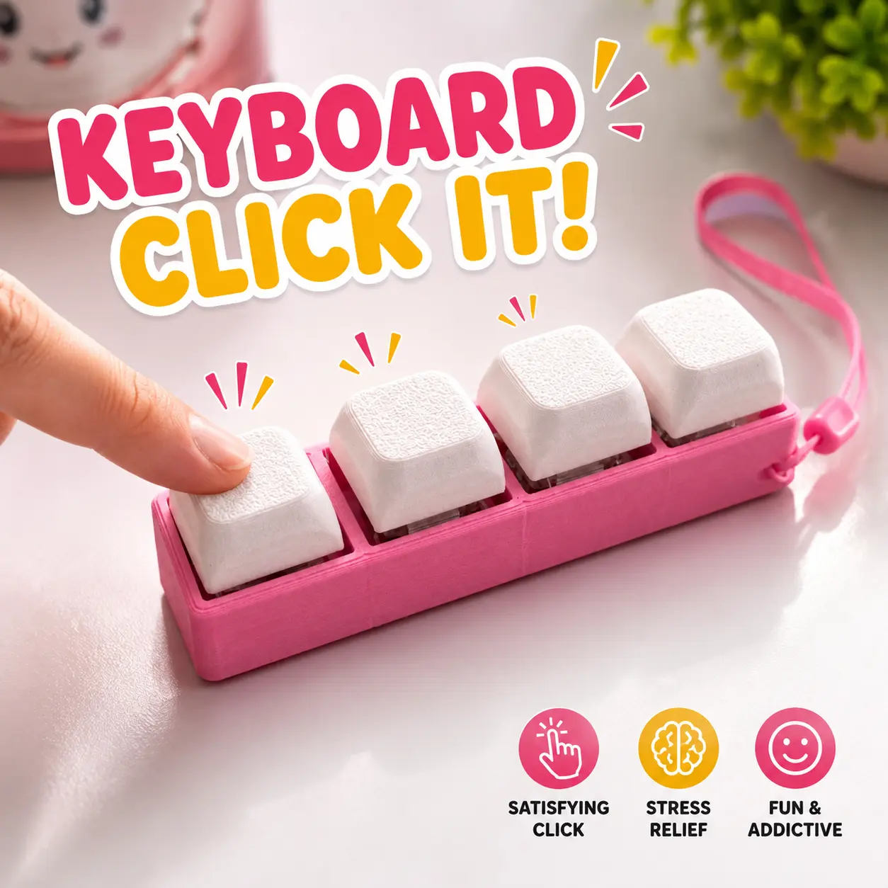 Mini Keyboard Clicker - Stress Relief Toy