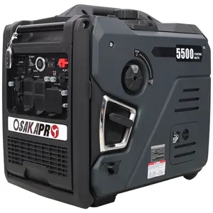 Super quiet Inverter Generator 5.5KW portable generator electric&remote start, foldable handle with wheels, 224cc 4 stroke EPA compliant, Gas&LPG Dual Fuel, With CO Sensor Heavy Duty Motor