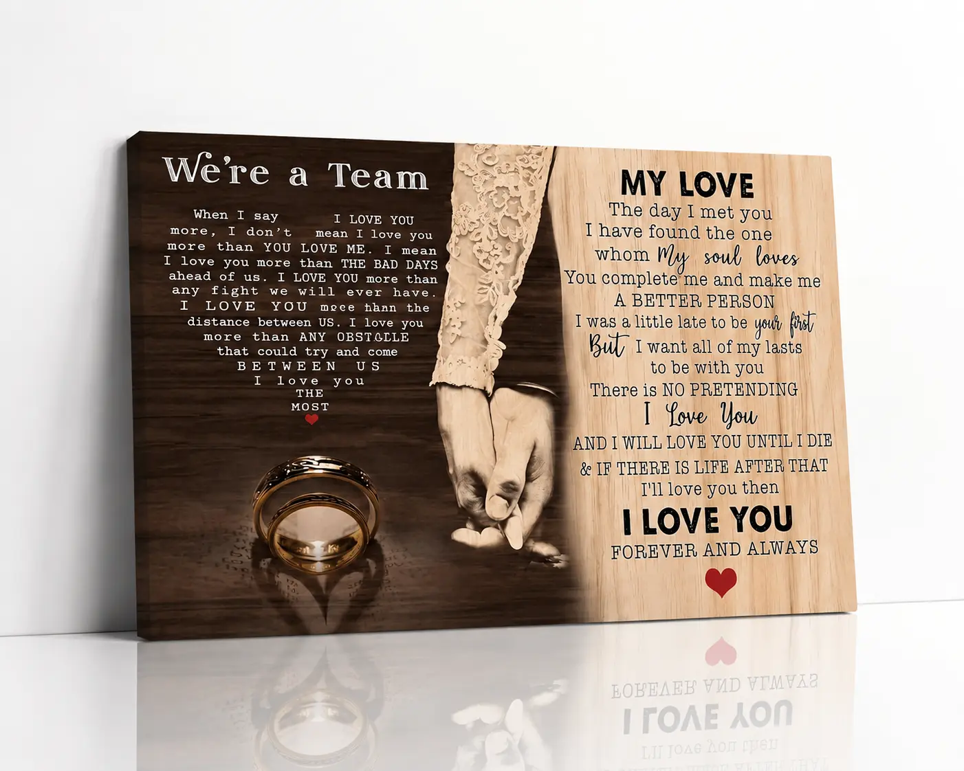 Personalized Couple Love Wall Art, Romantic Anniversary Gift for Husband Wife, Forever Love Sign, Wedding Gift Decor for Bedroom Home