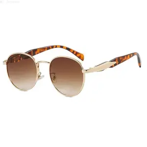 Women's Retro Pink UV Protection Lens Oval Sunglasses - Silver Metal Frame, UV400 Shades for Female