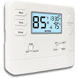 NonProgrammable Thermostat for Home Heat Pump, Conventional Single-Stage Systems 2 Heat/1 Cool or 1 Heat/1 Cool, Easy DIY Install with White Backlight