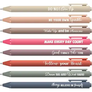 8/16/24 Pcs Christian Expandable Ballpoint Pens, Inspirational Bible Quotes, Desk Accessories, Learning Partner, Reusable Writing Tools, Office School, Ballpoint Pen Set, Smooth Writing Pens