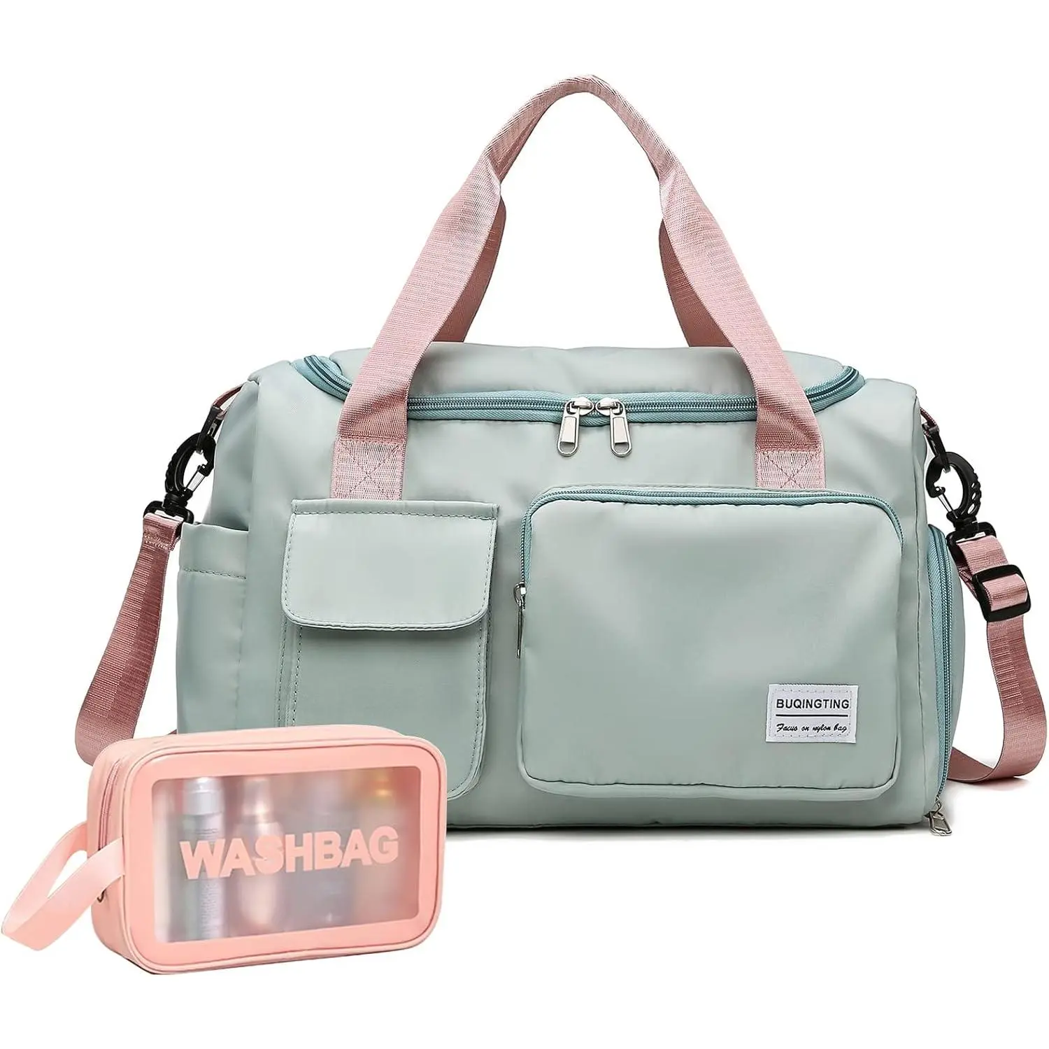 Valentine's Day Gift Small Gym Bag for Women, Travel Duffle Bag Carry On Weekender Bag with Shoe Compartment