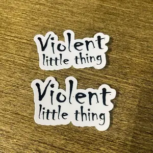 2 Pack 2 3/4 x 1 5/8 "Violent Little Thing" Vinyl Decal for Laptops Cups Notebooks and More Perfect for Personalized Accessories