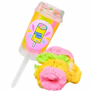 Rainbow Sherbet Slime – Fluffy Cloud Slime with Beads