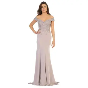 Mauve Bridesmaid Dresses in Satin and Plus Size Gowns by MQ1675