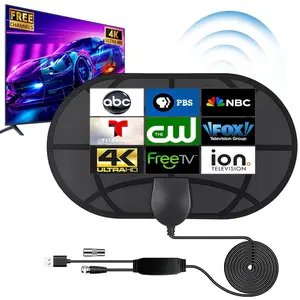 TV Antenna for Smart TV Indoor, Digital Hd Antenna, Television Local Channels Detachable Signal Amplifier, Long Range Reception for Local Channels 4K 1080P,Extended Range 50miles，Easy Installation