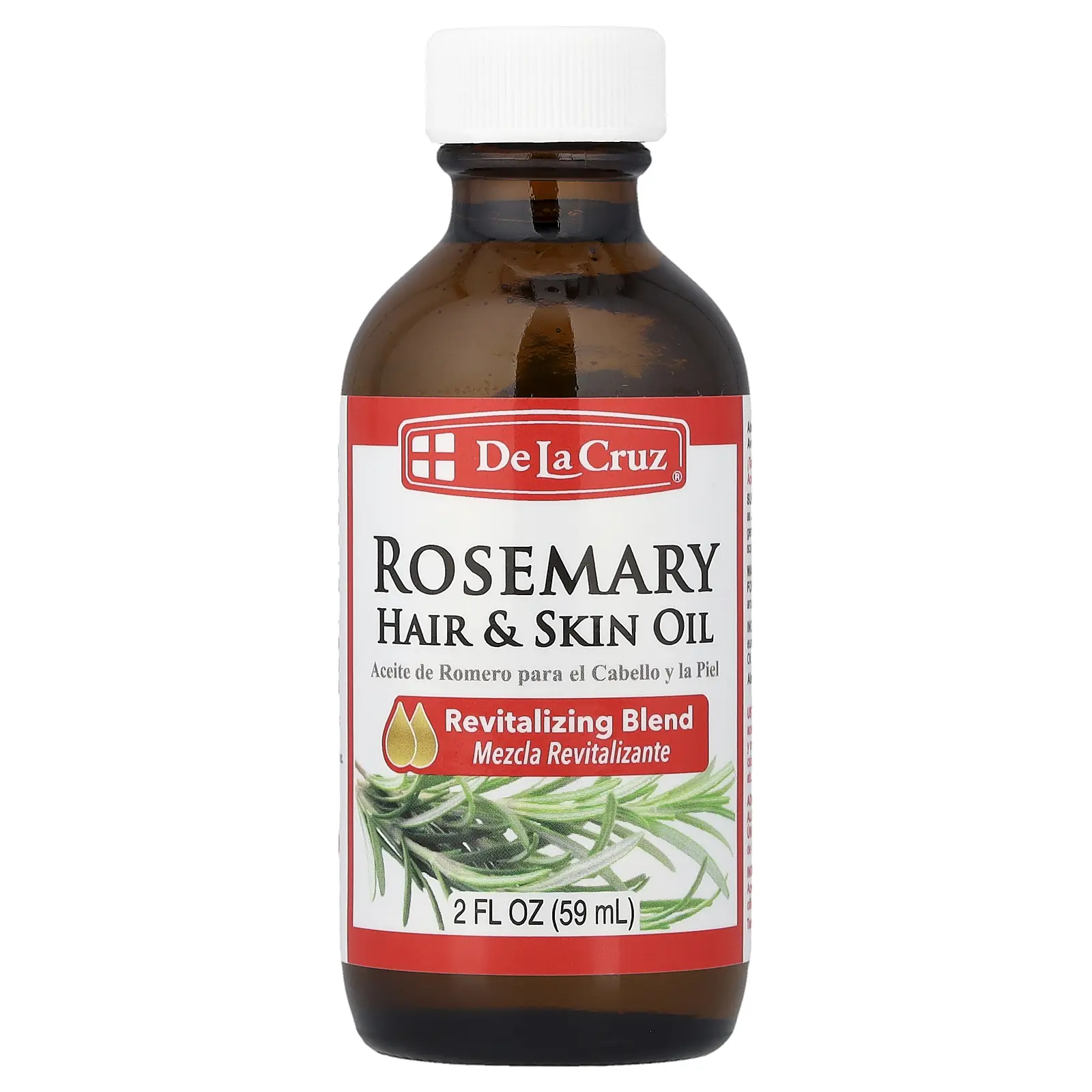 De La Cruz Rosemary, Hair & Skin Oil, 2 fl oz (59 ml)