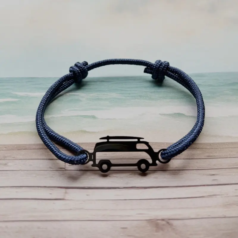 Surf Van Coastal Cruiser Bracelet – Adjustable Waterproof Cord Jewelry for Beach & Travel Enthusiasts