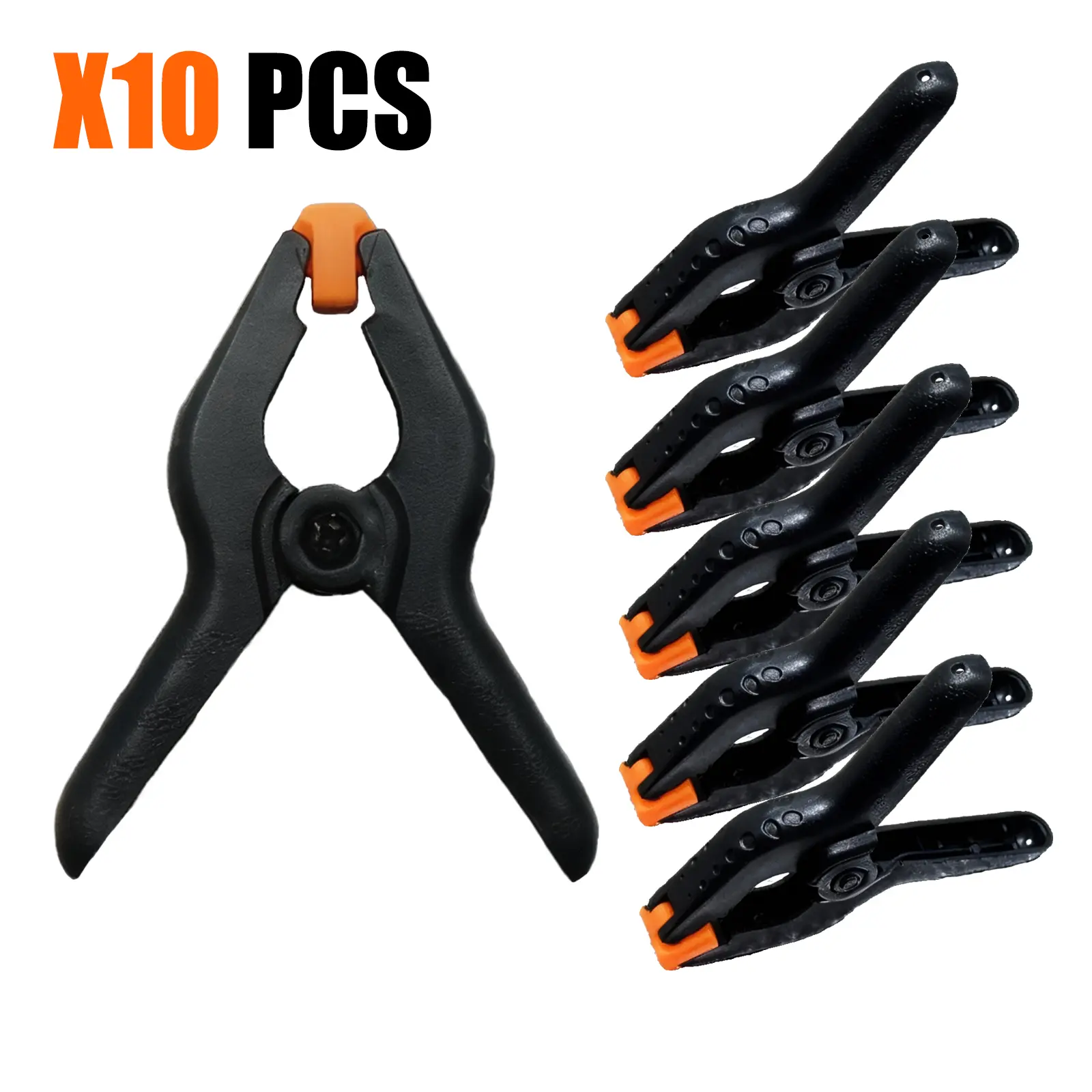 Heavy-Duty Spring Clamps – 5LB Force, Fiberglass Reinforced Nylon, Quick-Release Design with 3-Inch Jaw Opening & Swivel Pads – Perfect for Woodworking, Photography, DIY Crafts, and Home Projec