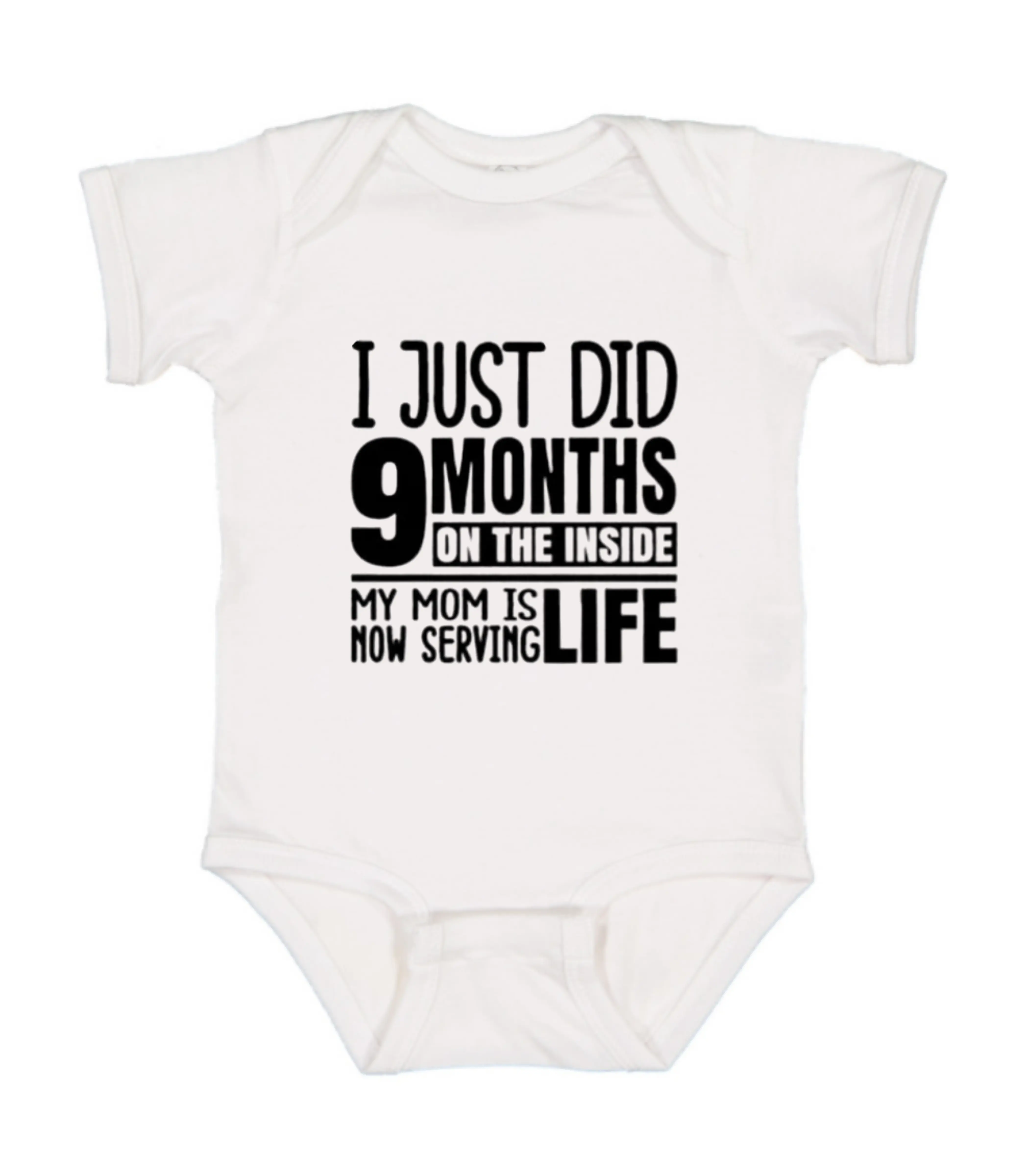 I Just 9 Months On The Inside Onesie, Funny Infant Onesie, Newborn Bodysuit, Baby Shower, baby quote, Baby Bodysuit