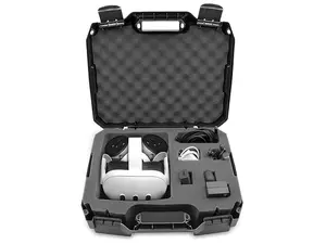 CASEMATIX - Hard Shell Custom Travel Case for Meta Quest 3S, 3 and 2 VR Headsets – Black