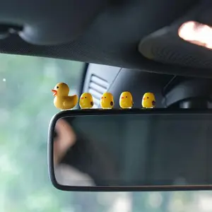 2026 Cute Little Yellow Duck & Gugu Chicken Mini Car Ornament | Lightweight Hanging Decor | Rearview Mirror & Desktop Playful Accessories