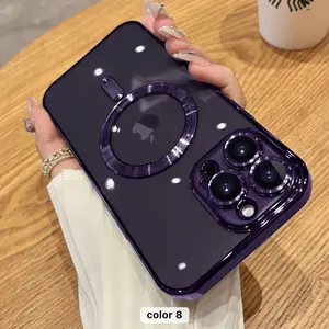 Protective Shockproof Case Cover For iPhone 16   /16 Plus /i16 Pro /  i16 Pro Max / With Camera Lens Cover (Purple)
