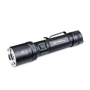 NEXTORCH P91 Tactical Flashlight High Lumens, 5000 Lumens Dual Switch Rechargeable Flashlight with 6 Modes & Strobe & Ceramic Glass Breaker for Night Duty, Breakout Operations, Tactical Training, etc