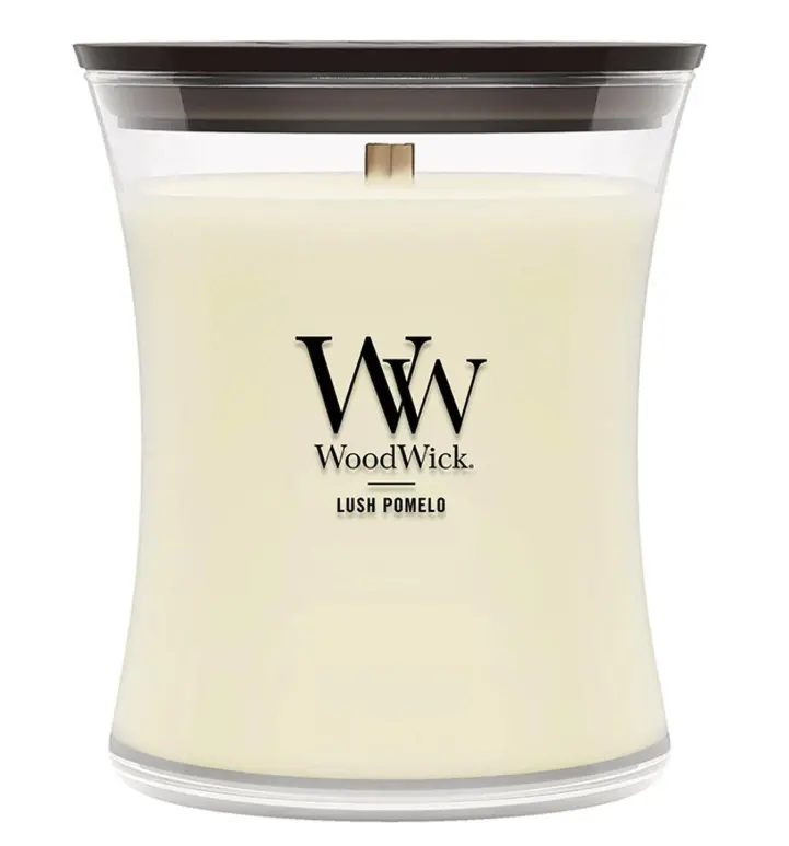 LUSH POMELO WoodWick 10oz  Jar Candle Burns 100 Hours