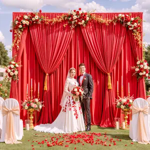 5x10FT WrinkleFree Backdrop Curtains Festive Holiday Photo Drapes for Weddings Parties Baby Showers Birthdays Celebrations