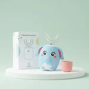 Kids Electric U Shaped Toothbrush Children Rechargeable Sonic Toothbrush Toddler baby toothbrushes Full Mouth 6 Cleaning Modes Oral hygiene