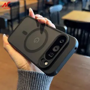 For Google 9A Magsafe Case Slim Matte Carbon Fiber Wireless Charging Cover for Google Pixel 9 10 Pro XL 8A 8 Pro Armror Cover