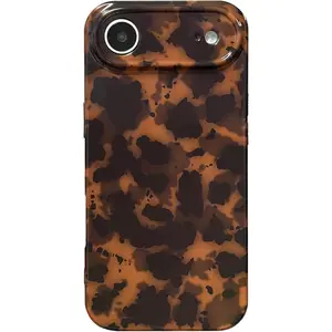 Abbery for iPhone Air Case Tortoise Shell Cheetah Leopard Print Animal Brown Pattern Design Cute Girly Women Soft Silicone TPU Protective Girls Shockproof Trendy Classic Phone Cover