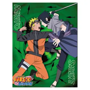 Naruto Shippuden - Sasuke Uchiha & Naruto Uzumaki Sublimation Throw Blanket