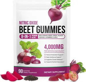 Beet Root Soft Chews Gummies with Vitamins C and B12 L Arginine L Citrulline and Grapeseed Extract Rich in Antioxidants Healthy Energy Supplement Heart Health Superfood Daily Nitric Oxide Booster Vitality Formula