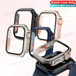 KAYKWONG'S Iwatch Screen Protector Case for Series 11/10/9/8/7/6/5/4, Durable Titanium Design, Perfect for 40/41/42/44/45/46mm Models, Protects Front Screen