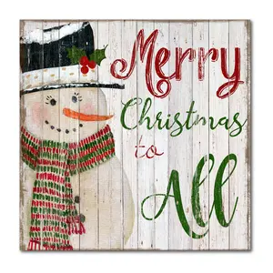 Courtside Market Merry Snowman 16x16 Canvas