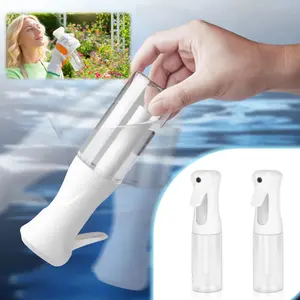 Continuous Spray Bottle for Hair,Ultra Fine Mist Water Hair Spray Bottles,Mister Spray Bottle,Refillable Plastic Sprayer for Hairstyling, Cleaning,Alcohol, Plants, Salons,6.8oz/200ml