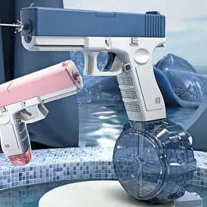 Powerful Electric Water Gun for Adults and Kids, 434CC+58CC High Capacity, 32 Feet Range for Pool Beach Parties, USB Rechargeable Battery Included