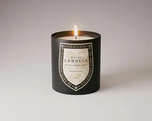 Moroccan Rose Floral Scented Candle - Smooth Texture, Lemon Fragrance Burst, Home Decoration Essential for Living Spaces