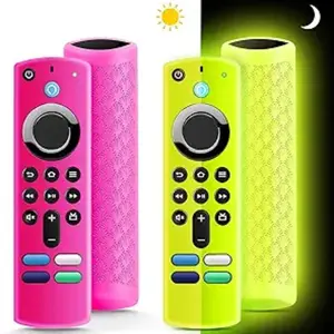 Fire Stick Remote Cover 3rd Gen with Alexa Voice Remote, Anti Slip Silicone Protective Case - Glow in The Dark
