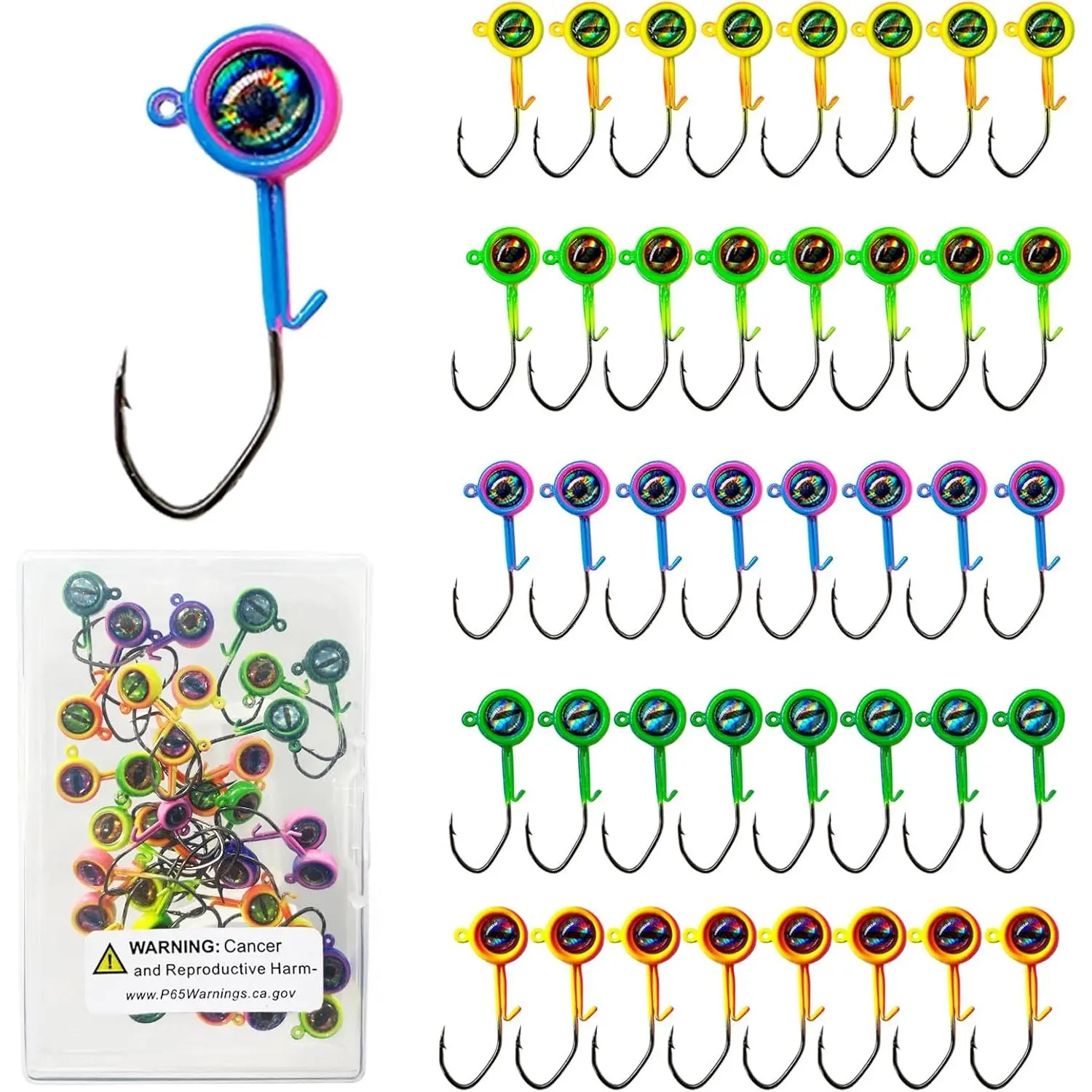 Crappie Jig Heads, 40packs Fishing Jig Heads Hooks Swimbait Jig  1/32oz 1/16oz 1/8 oz Fishing Jigs Heads for Crappie Bass Fishing