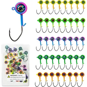 Crappie Jig Heads, 40packs Fishing Jig Heads Hooks Swimbait Jig  1/32oz 1/16oz 1/8 oz Fishing Jigs Heads for Crappie Bass Fishing