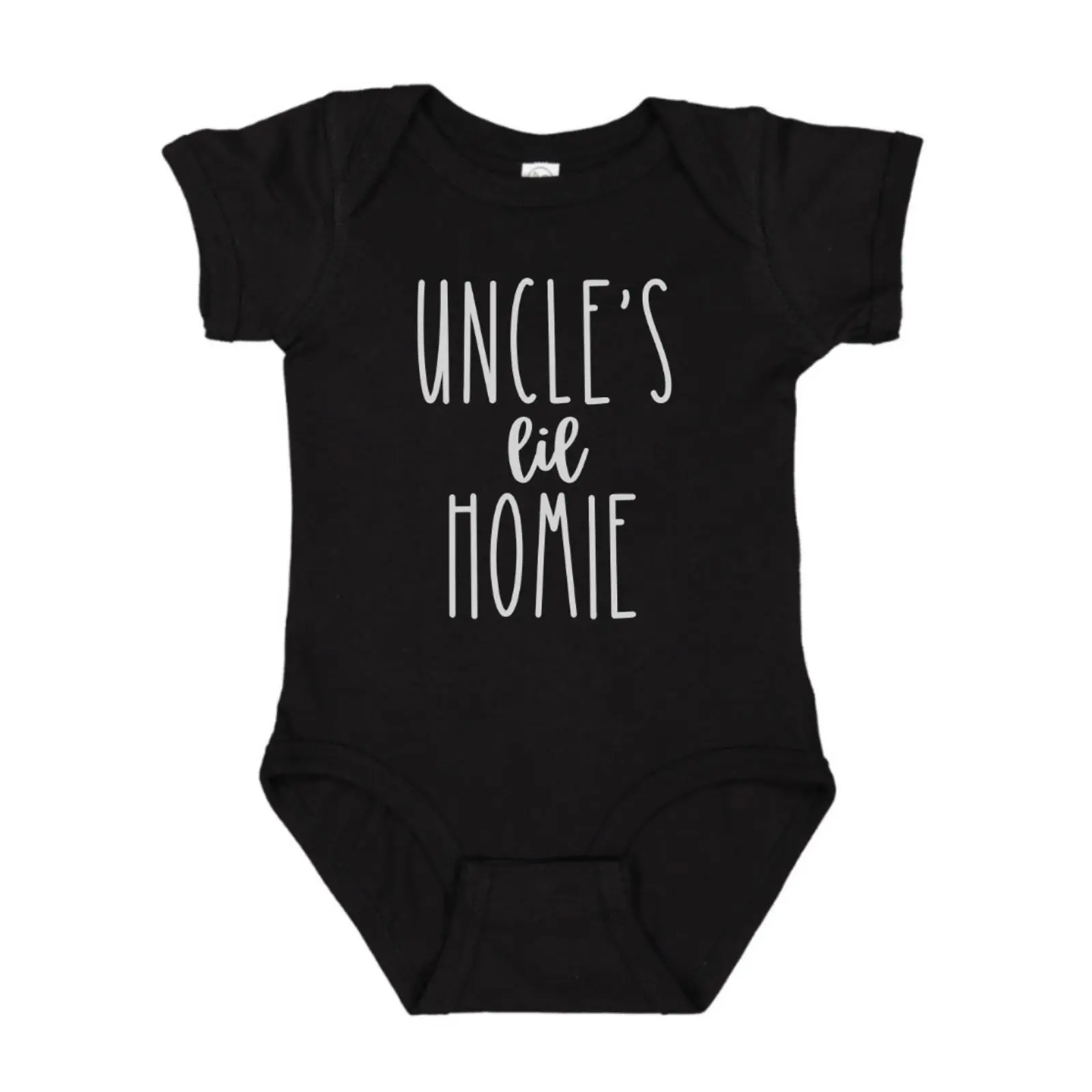 Uncle's Lil Homie Onesie, Newborn Outfit, Custom Baby Shower Gift, Funny Baby Bodysuit, Funny Baby Item