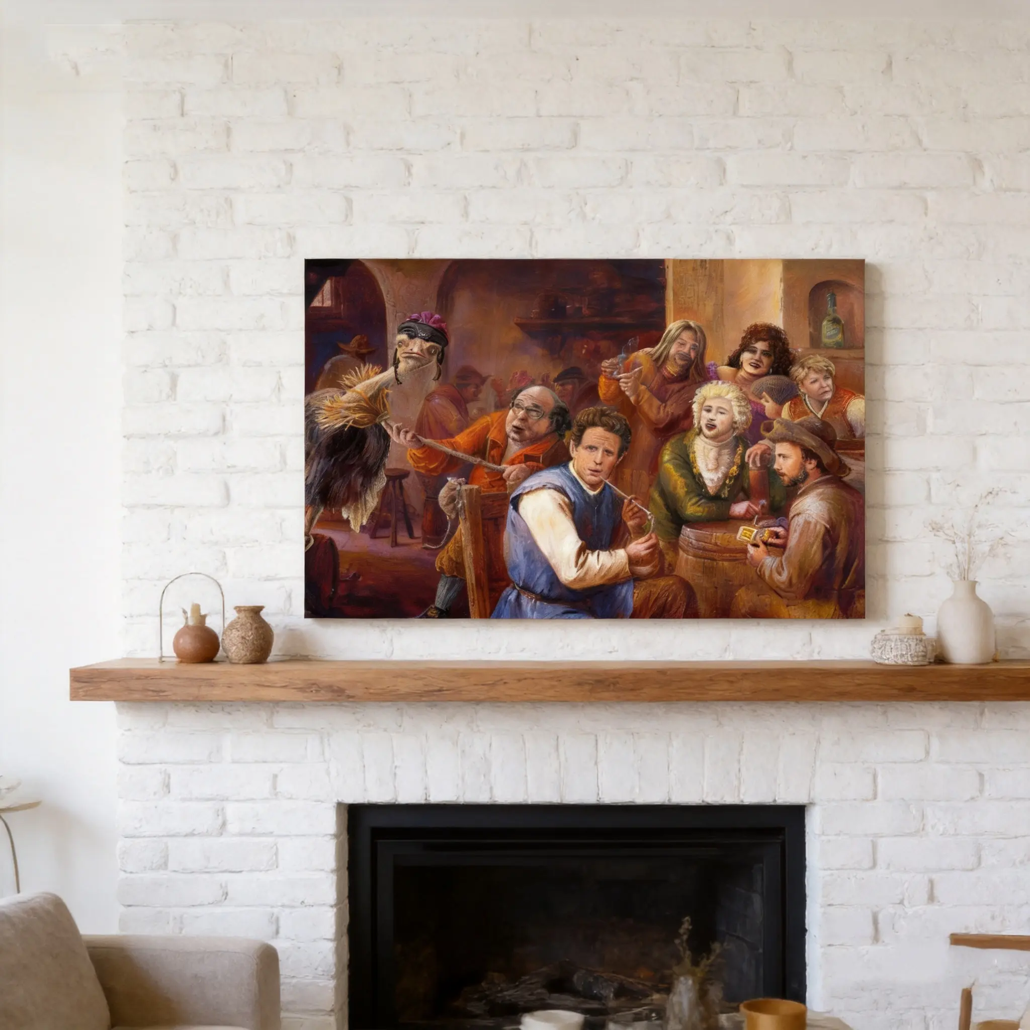 The Gang Gets Painted Poster Canvas Festival Wall Decoration Printing Room Aesthetics Printing dopamine decor items Bedroom Aesthetics Canvas Decoration Artwork For Walls wall decor