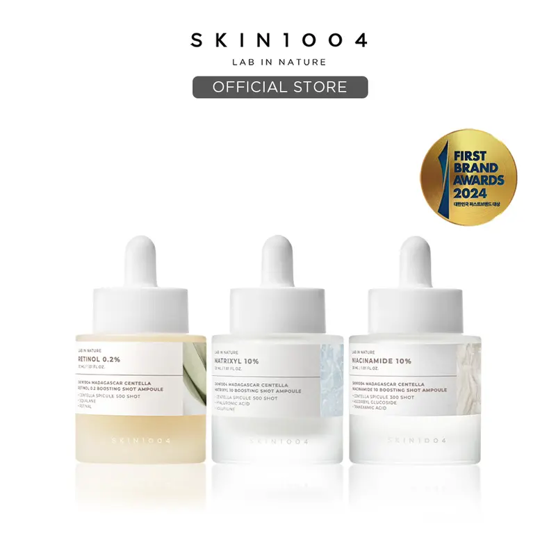 [SKIN1004 Official Shop] LAB IN NATURE Triple Boost Ampoule Set | Matrixyl 10 Hydration Volume + Niacinamide 10 Brightening + Retinol 0.2 Anti-Aging
