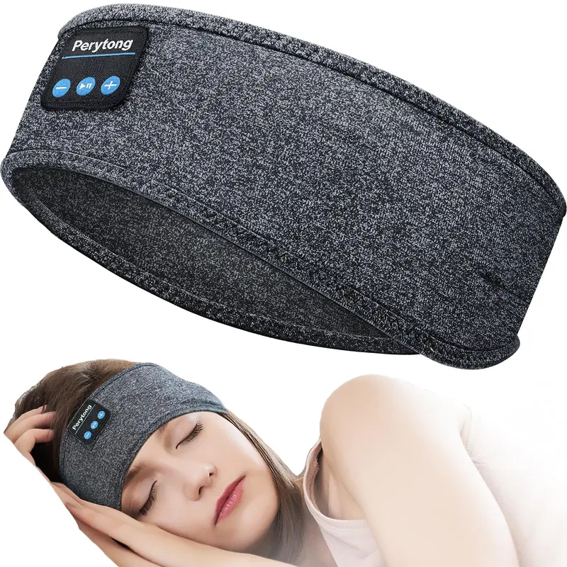 Wireless Bluetooth Sleeping Headband Headset - True HD Audio Speakers, Noise Cancellation Headphones, Side Sleeper Fit, Machine Washable Electronic Earbud for Workout, Ideal for Birthday Stocking Stuffers