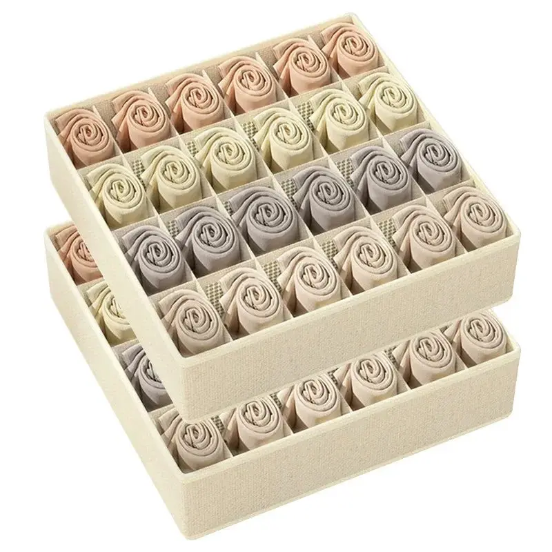 Foldable Underwear Organizer – 24-Grid Drawer Storage Box